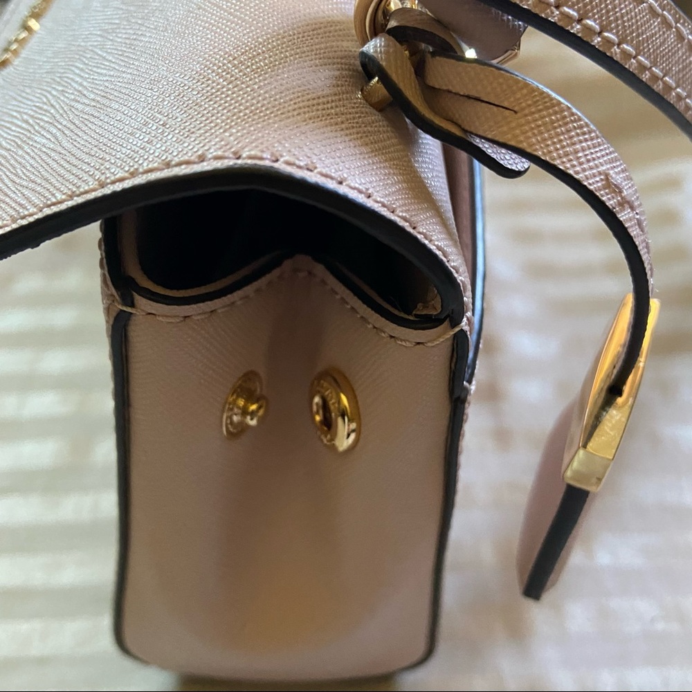 Michael Kors Crossbody Bag Ava Mini Saffiano Leather Misty Rose - Picture 6 of 8